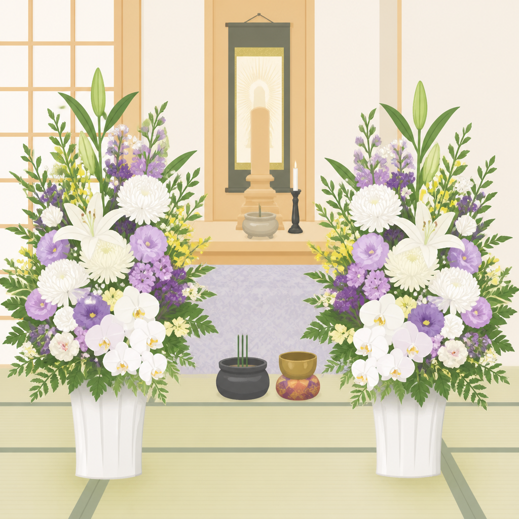 四十九日法要の花一対の相場と選び方