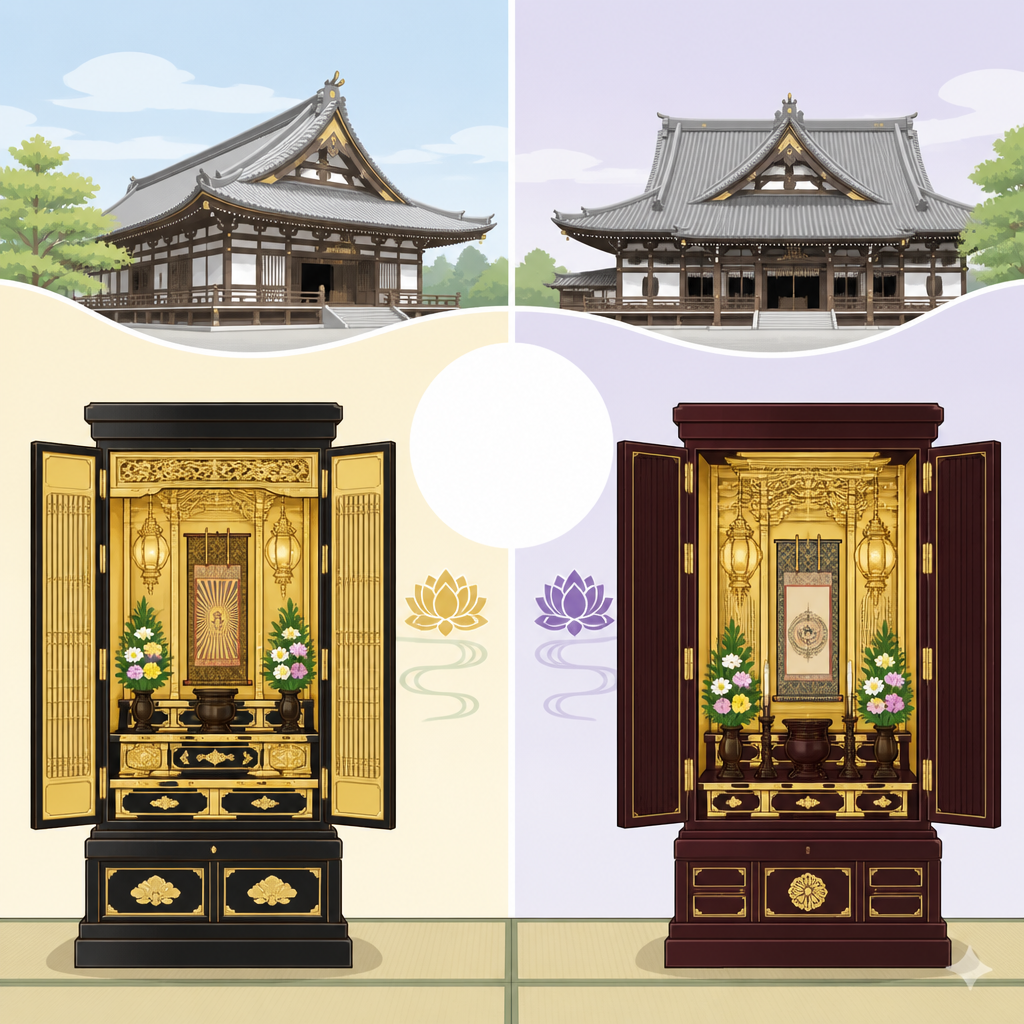 東本願寺と西本願寺の仏壇の違いとは