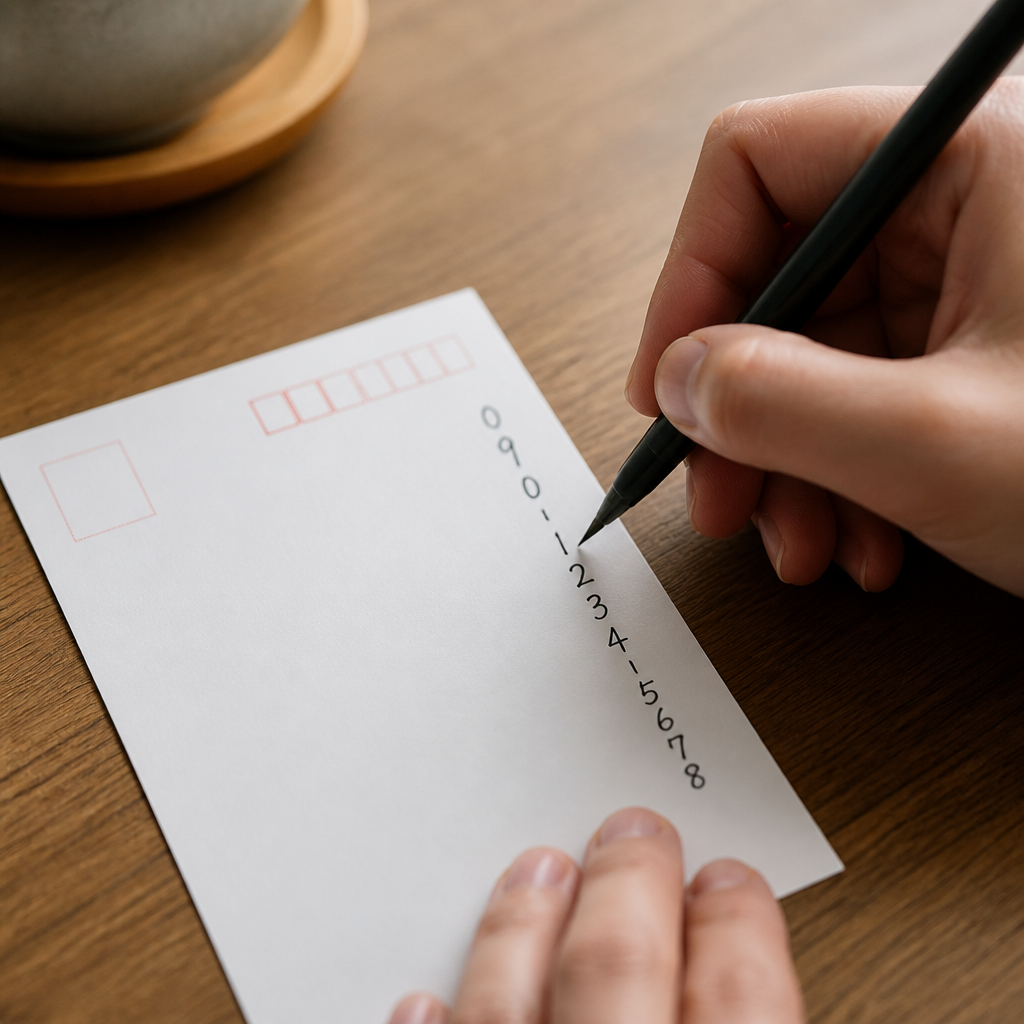 はがきに書く電話番号の縦書きとは