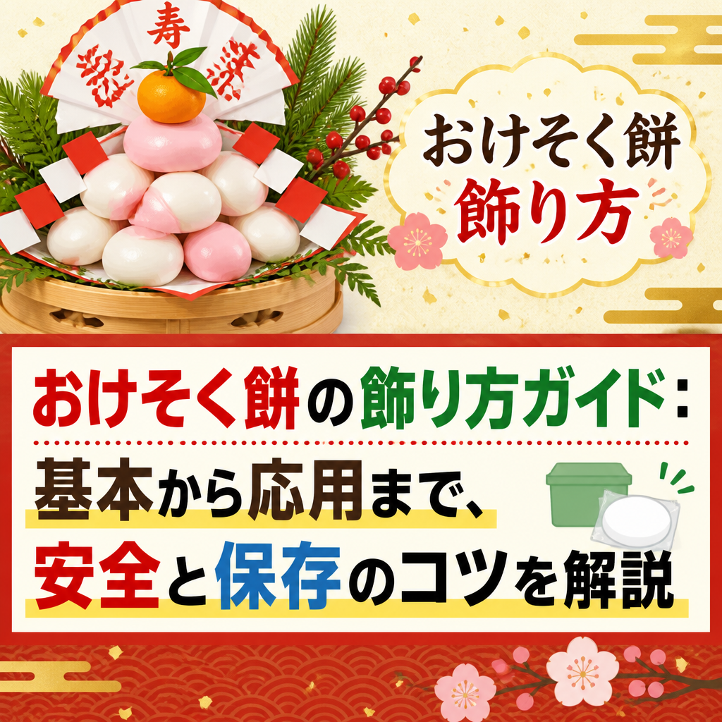 おけそく餅の飾り方ガイド：基本から応用まで、安全と保存のコツを解説