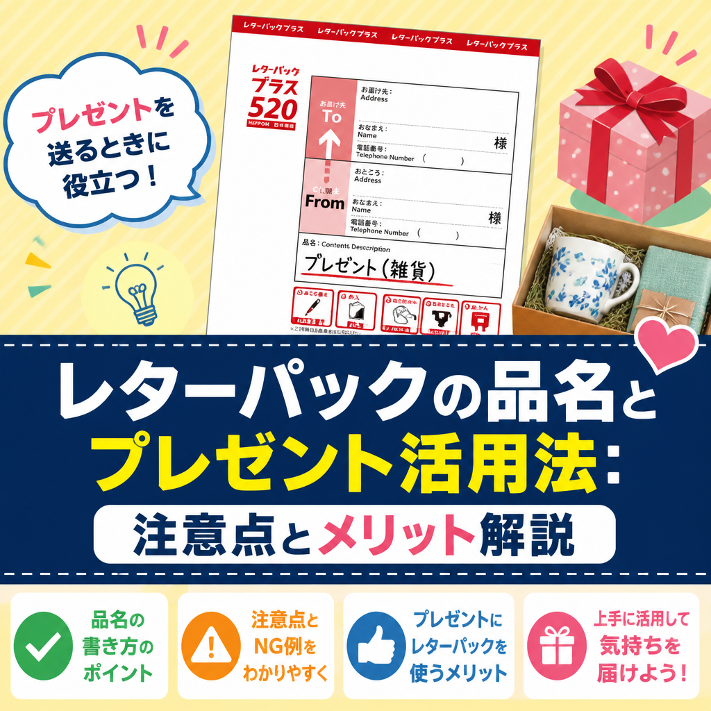 レターパックの品名とプレゼント活用法：注意点とメリット解説