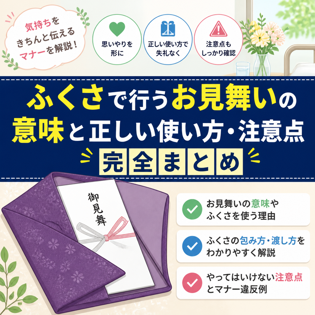 ふくさで行うお見舞いの意味と正しい使い方・注意点完全まとめ