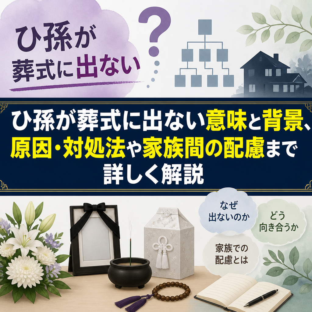 ひ孫が葬式に出ない意味と背景、原因・対処法や家族間の配慮まで詳しく解説