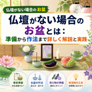 仏壇がない場合のお盆とは：準備から作法まで詳しく解説と実践