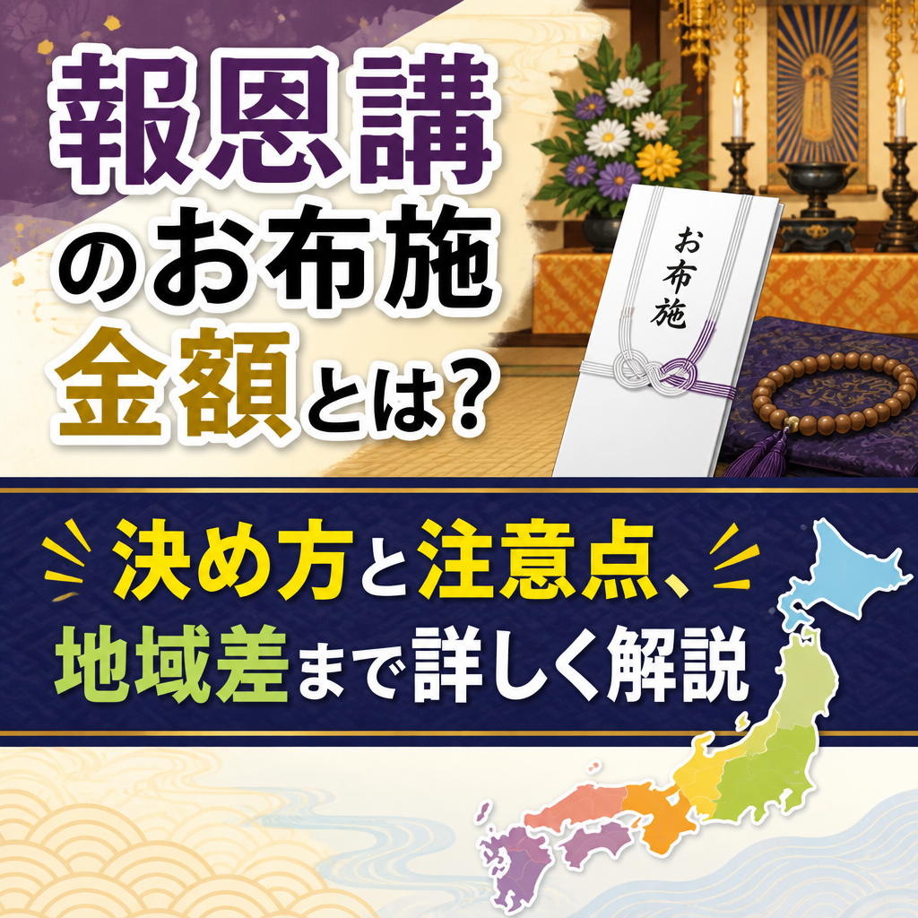 報恩講のお布施金額とは？決め方と注意点、地域差まで詳しく解説