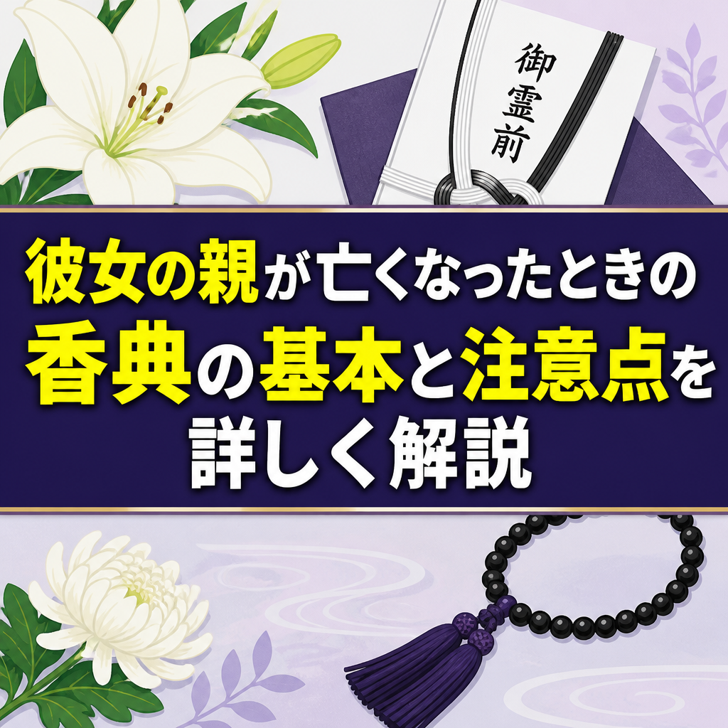 彼女の親が亡くなったときの香典の基本と注意点を詳しく解説