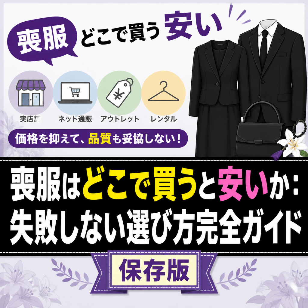 喪服はどこで買うと安いか:失敗しない選び方完全ガイド保存版