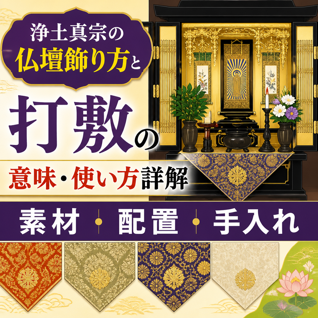 浄土真宗の仏壇飾り方と打敷の意味・使い方詳解｜素材・配置・手入れ