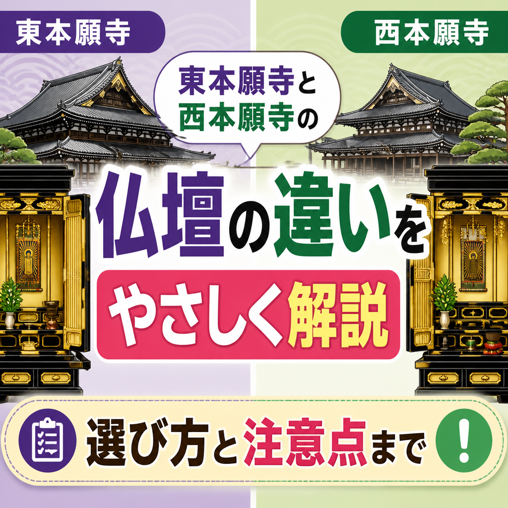 東本願寺と西本願寺の仏壇の違いをやさしく解説選び方と注意点まで