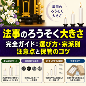 法事のろうそく大きさ完全ガイド：選び方・宗派別注意点と保管のコツ