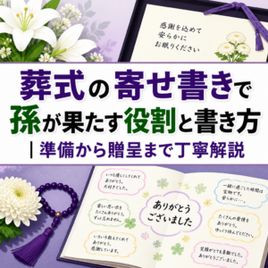 葬式の寄せ書きで孫が果たす役割と書き方｜準備から贈呈まで丁寧解説