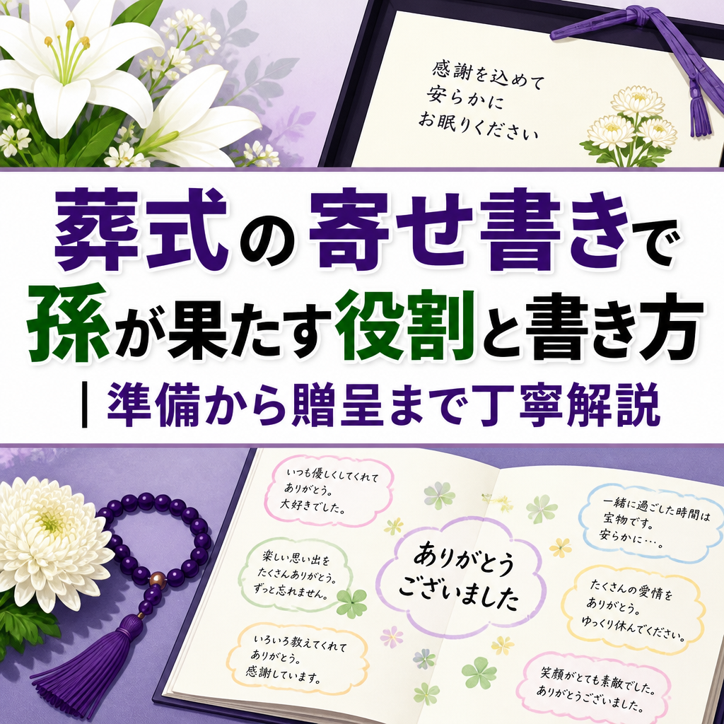 葬式の寄せ書きで孫が果たす役割と書き方｜準備から贈呈まで丁寧解説