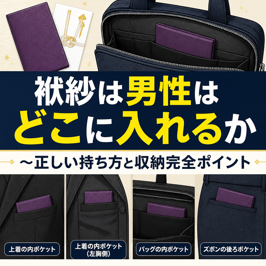 袱紗は男性はどこに入れるか〜正しい持ち方と収納完全ポイント