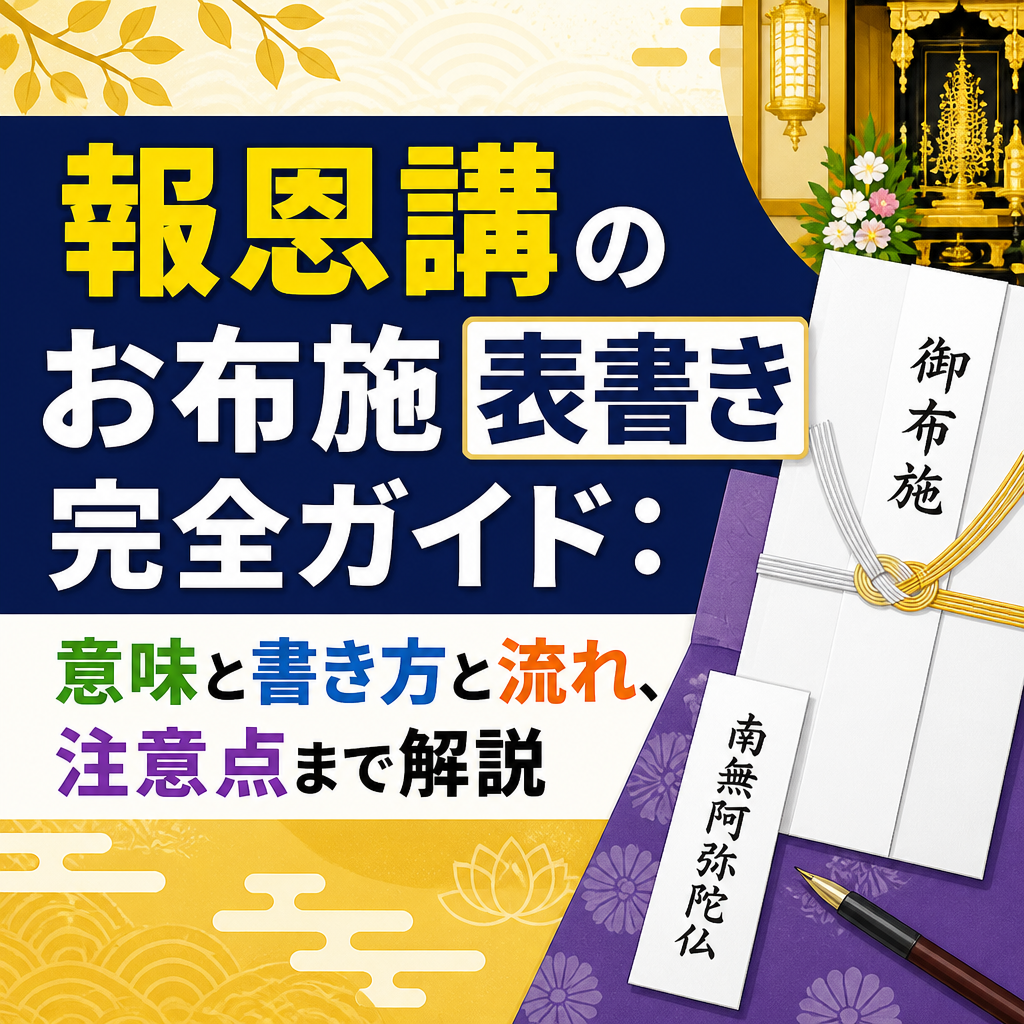 報恩講のお布施表書き完全ガイド：意味と書き方と流れ、注意点まで解説