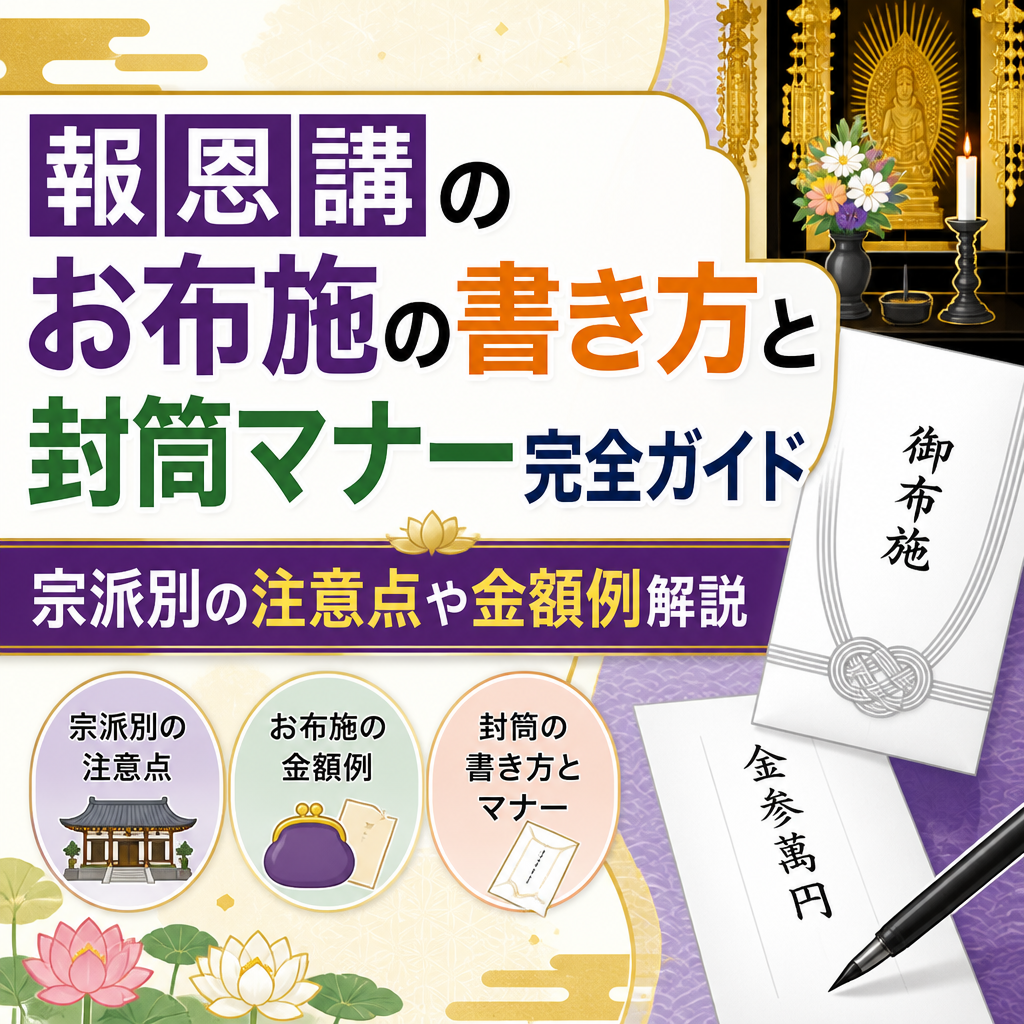 報恩講のお布施の書き方と封筒マナー完全ガイド 宗派別の注意点や金額例解説