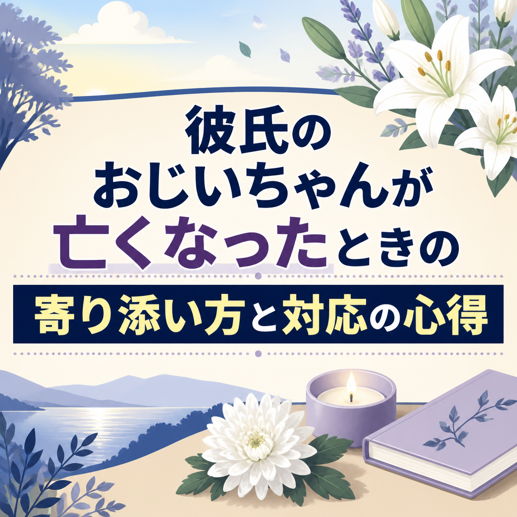 彼氏のおじいちゃんが亡くなったときの寄り添い方と対応の心得