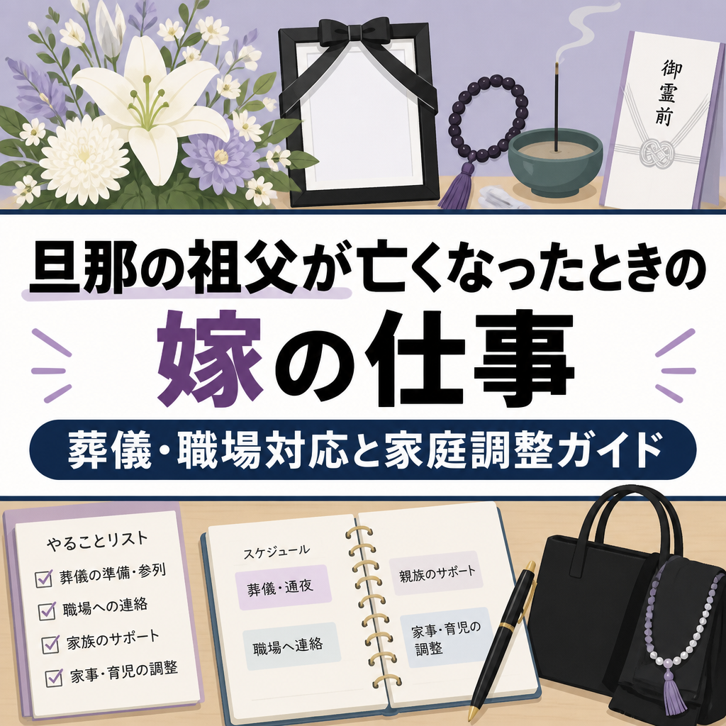 旦那の祖父が亡くなったときの嫁の仕事葬儀・職場対応と家庭調整ガイド