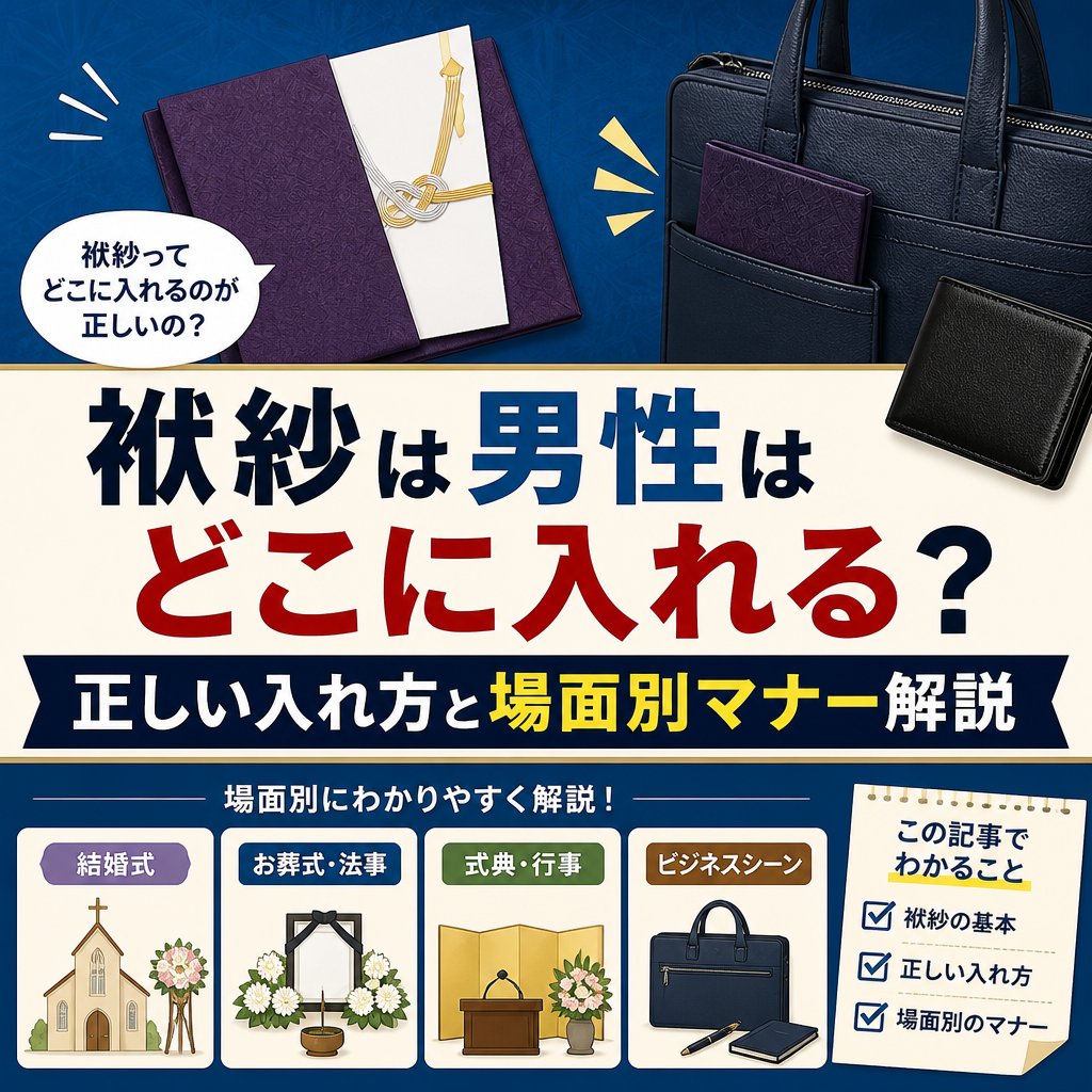 袱紗は男性はどこに入れる？正しい入れ方と場面別マナー解説