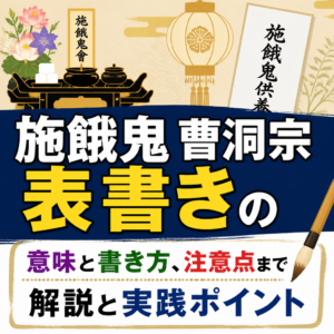 施餓鬼 曹洞宗 表書きの意味と書き方、注意点まで解説と実践ポイント