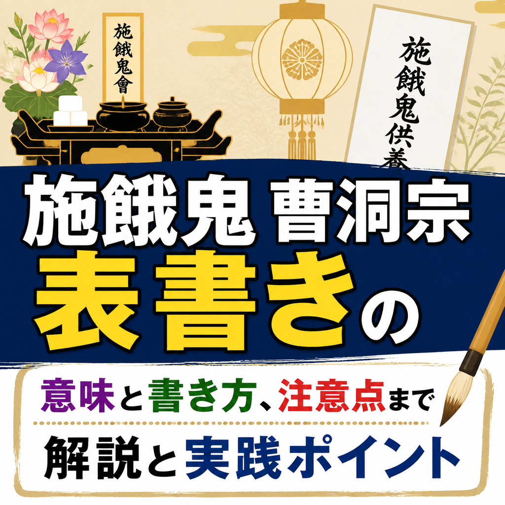 施餓鬼 曹洞宗 表書きの意味と書き方、注意点まで解説と実践ポイント