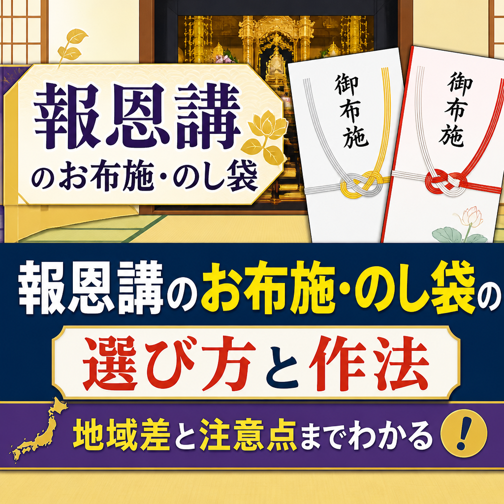 報恩講のお布施・のし袋の選び方と作法 地域差と注意点までわかる