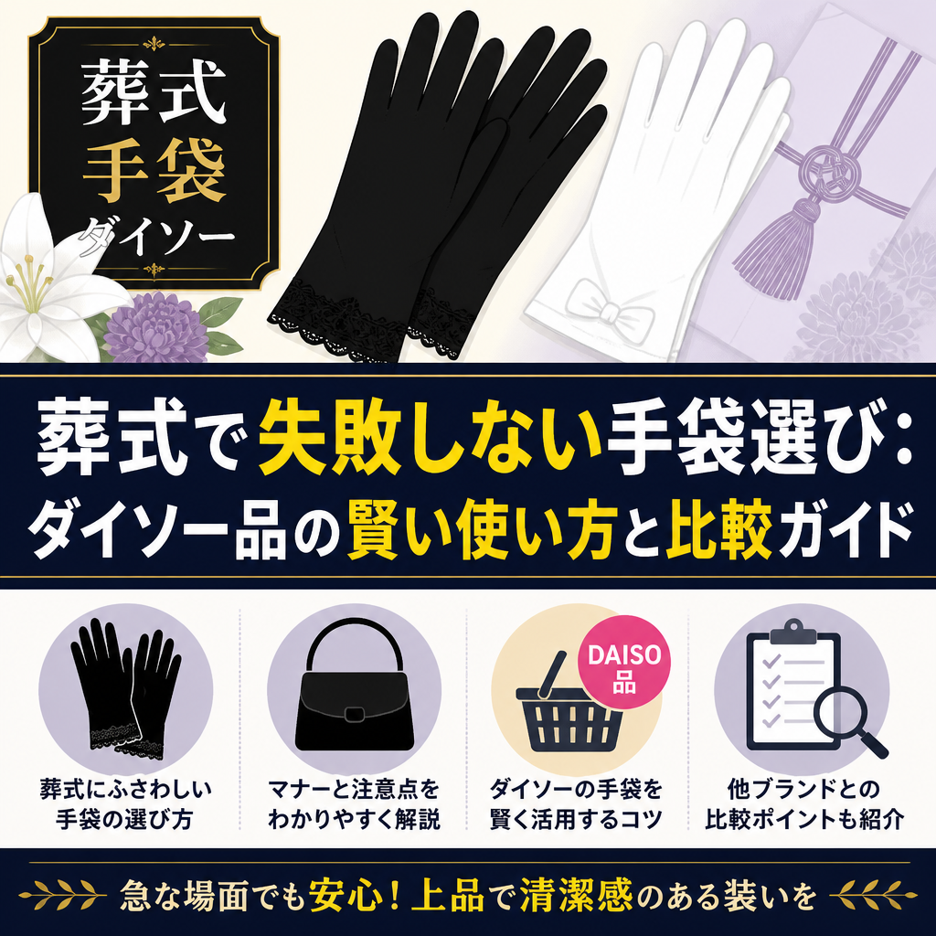 葬式で失敗しない手袋選び：ダイソー品の賢い使い方と比較ガイド