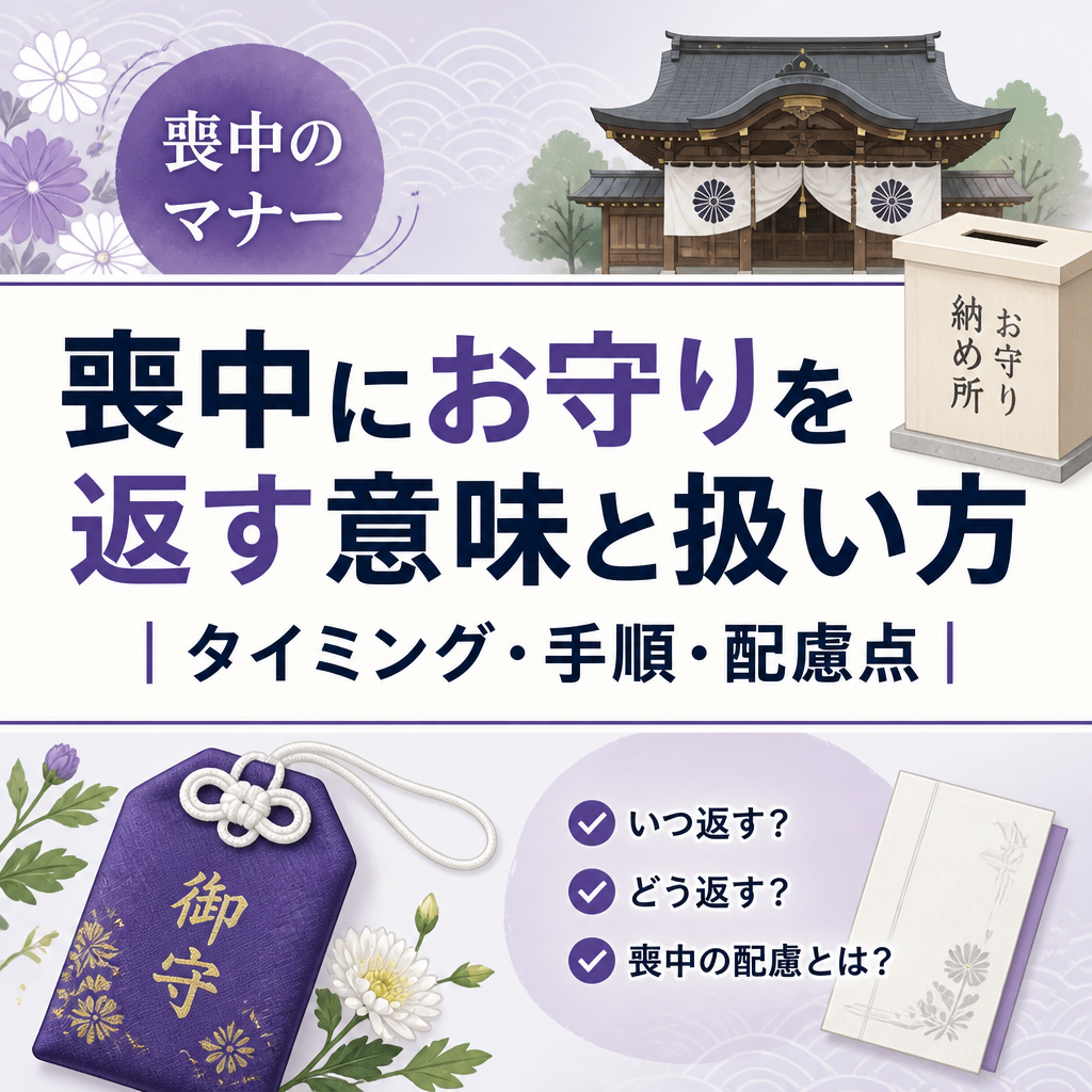 喪中にお守りを返す意味と扱い方｜タイミング・手順・配慮点