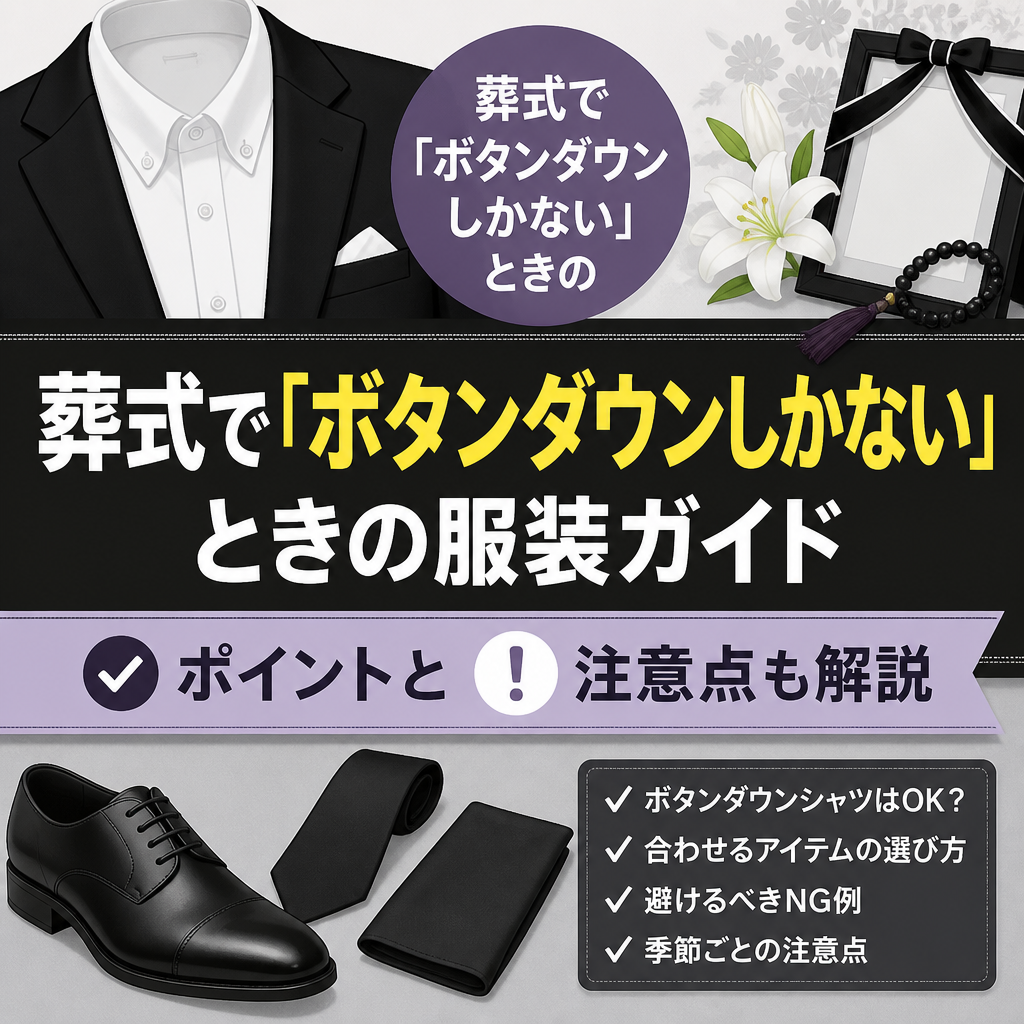 葬式で「ボタンダウンしかない」ときの服装ガイド ポイントと注意点も解説