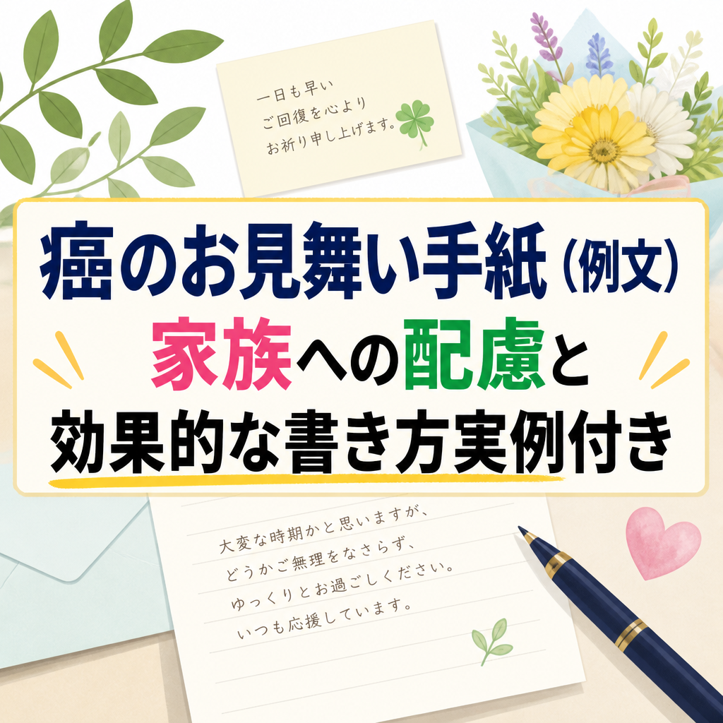癌のお見舞い手紙（例文）家族への配慮と効果的な書き方実例付き