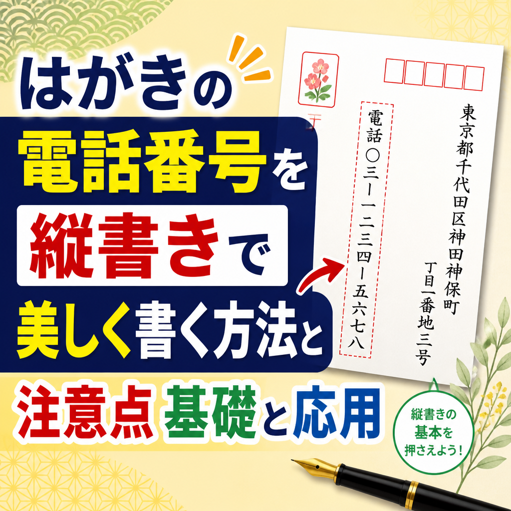 はがきの電話番号を縦書きで美しく書く方法と注意点基礎と応用